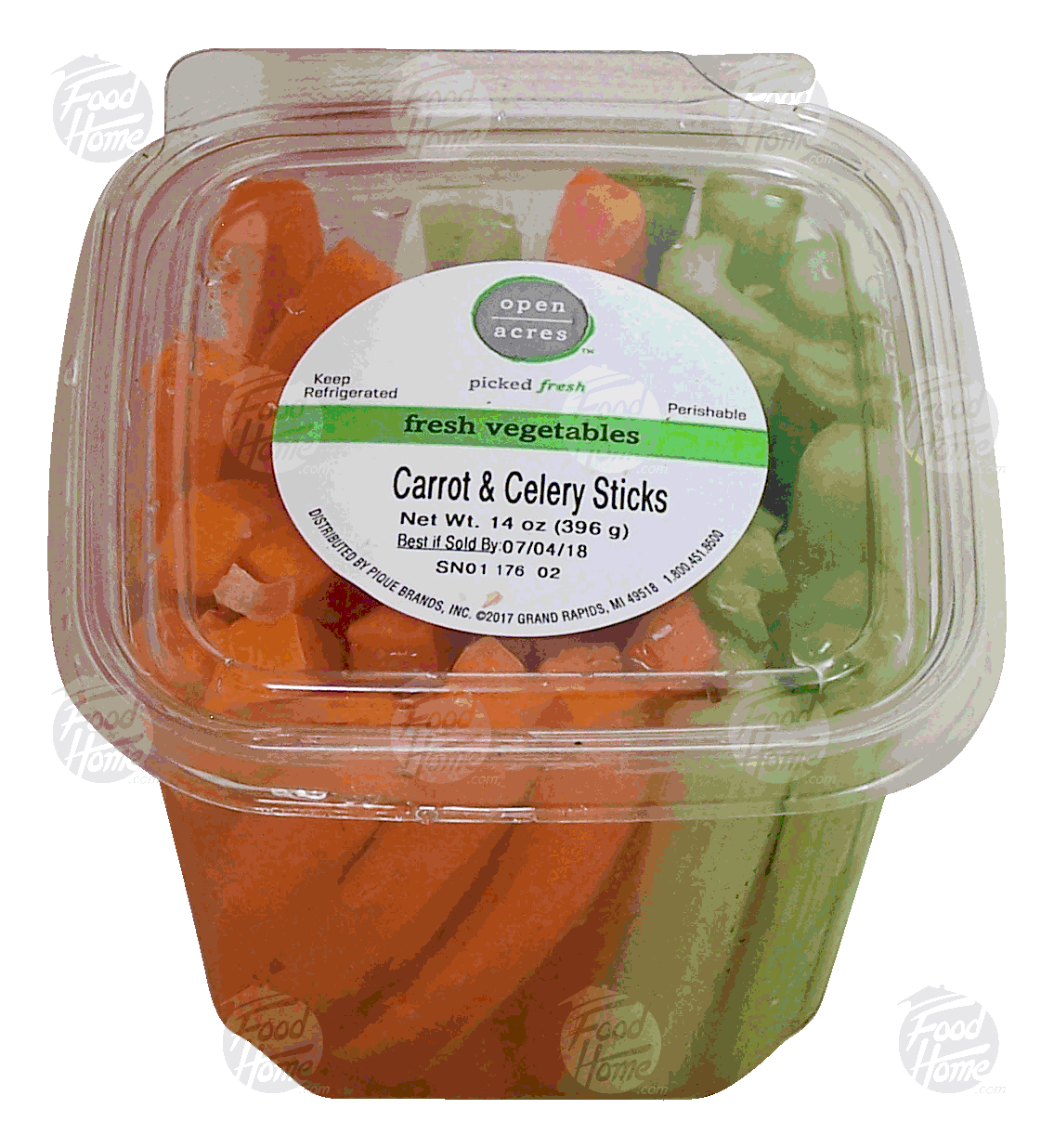 Open Acres picked fresh carrot & celery sticks in water Full-Size Picture